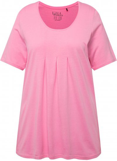 Ulla Popken Essential Front Pleat Tee Light Pink - Тениски - 