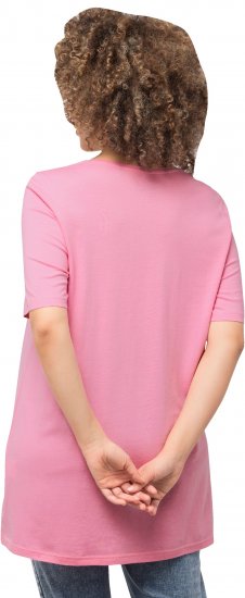 Ulla Popken Essential Front Pleat Tee Light Pink - Тениски - 