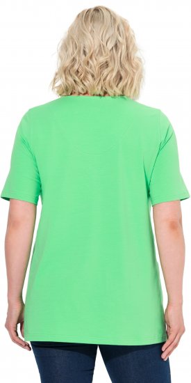 Ulla Popken Essential Notch Neck Stretch Tee Mint Green - Тениски - 