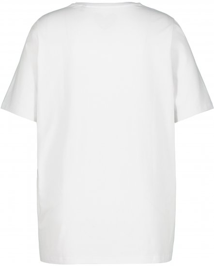 Ulla Popken Essential Round Neck Stretch Tee Snow White - Тениски - 