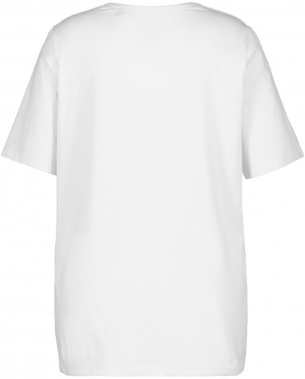 Ulla Popken Essential Square Neck Stretch Tee Snow White - Тениски - 