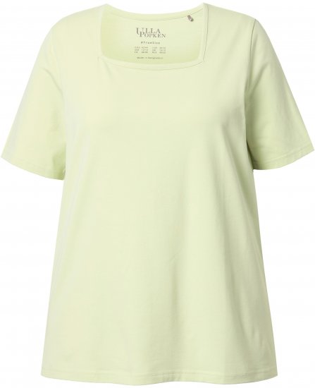 Ulla Popken Essential Square Neck Stretch Tee Pistachio - Тениски - 