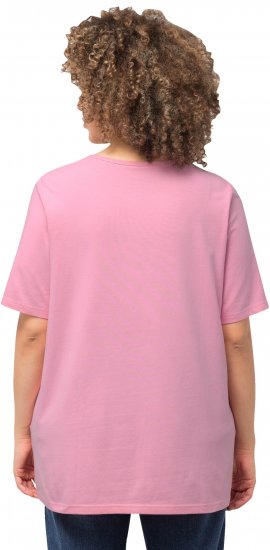 Ulla Popken Essential Square Neck Stretch Tee Light Pink - Тениски - 