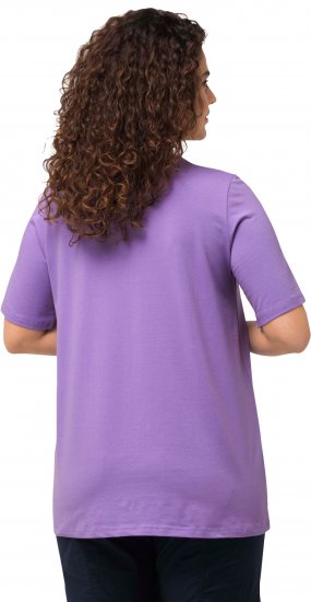 Ulla Popken Essential Square Neck Stretch Tee Pale Lilac - Тениски - 