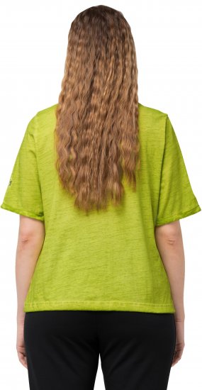 Ulla Popken Cold Dyed Sweetheart Neckline Short Sleeve Tee Apple Green - Тениски - 