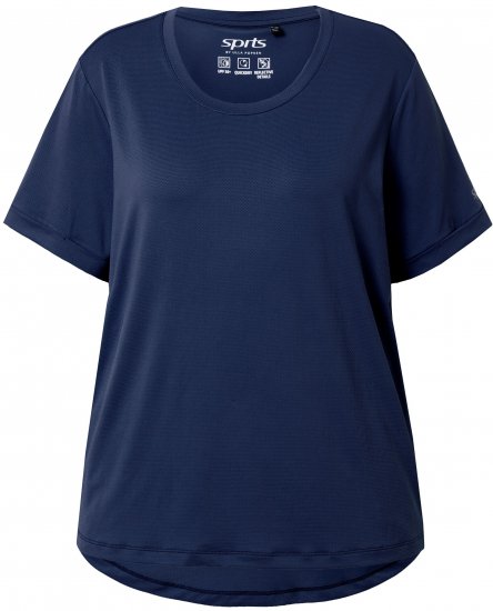 Ulla Popken UPF 50 Quick Drying Tee Navy - Тениски - 