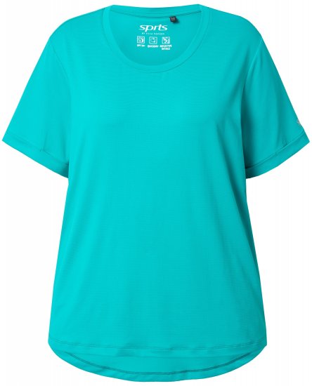 Ulla Popken UPF 50 Quick Drying Tee Turquoise - Тениски - 