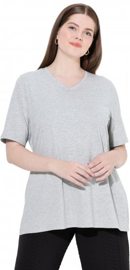 Ulla Popken Eco Cotton Basic T-Shirt 2-Pack Grey/Pink - Тениски - 