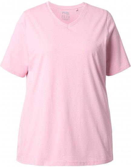 Ulla Popken Eco Cotton Basic T-Shirt 2-Pack Grey/Pink - Тениски - 