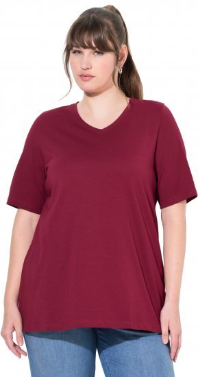 Ulla Popken Eco Cotton Basic T-Shirt 2-Pack Red/Navy - Тениски - 