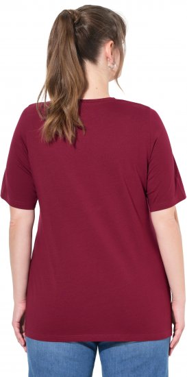 Ulla Popken Eco Cotton Basic T-Shirt 2-Pack Red/Navy - Тениски - 