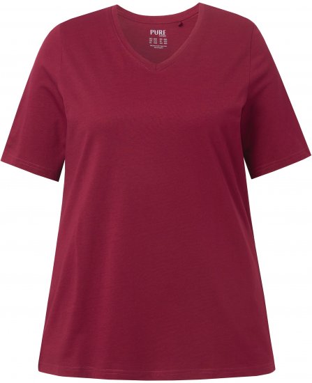 Ulla Popken Eco Cotton Basic T-Shirt 2-Pack Red/Navy - Тениски - 
