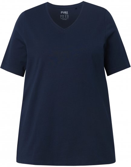 Ulla Popken Eco Cotton Basic T-Shirt 2-Pack Red/Navy - Тениски - 