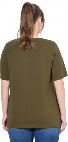 Ulla Popken Eco Cotton Basic T-Shirt 2-Pack Green/Black - Тениски - 