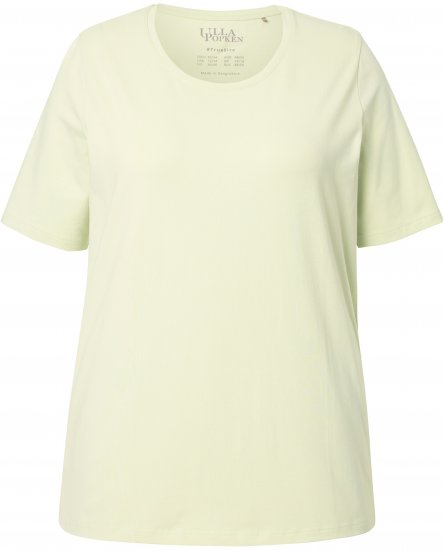 Ulla Popken Essential Round Neck Stretch Tee Pistachio - Тениски - 