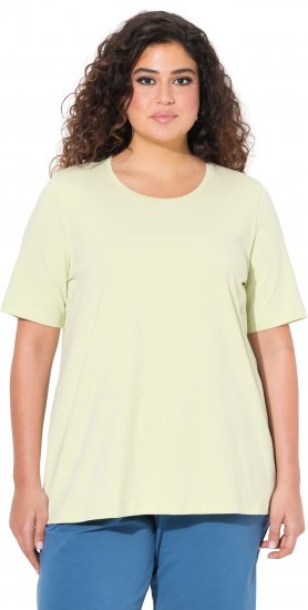 Ulla Popken Essential Round Neck Stretch Tee Pistachio - Тениски - 