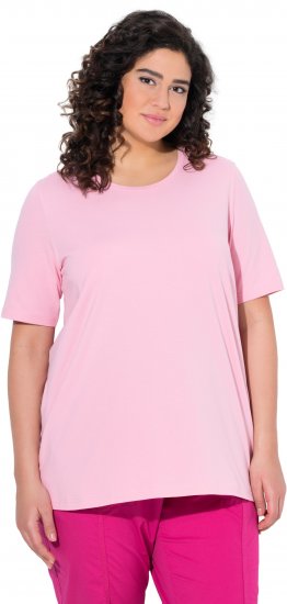 Ulla Popken Essential Round Neck Stretch Tee Pink - Тениски - 