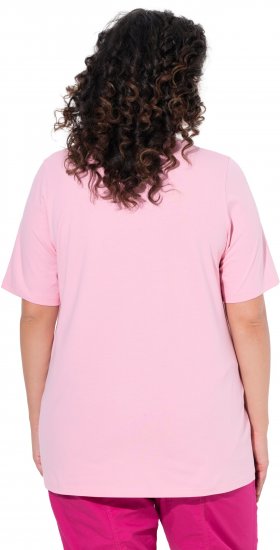 Ulla Popken Essential Round Neck Stretch Tee Pink - Тениски - 