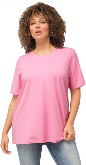 Ulla Popken Essential Round Neck Stretch Tee Light Pink - Тениски - 