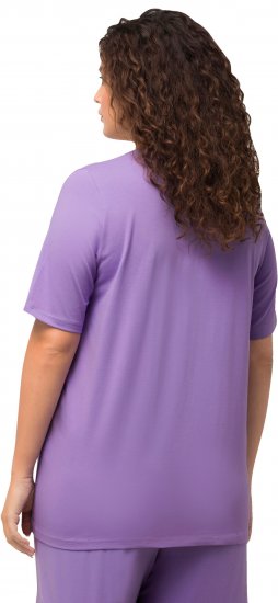 Ulla Popken Essential Round Neck Stretch Tee Pale Lilac - Тениски - 