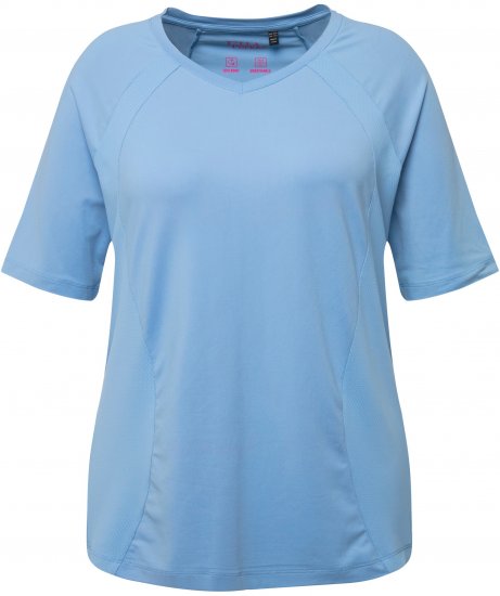 Ulla Popken Quick-Drying Short Sleeve T-Shirt Pale Blue - Тениски - 