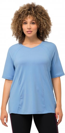 Ulla Popken Quick-Drying Short Sleeve T-Shirt Pale Blue - Тениски - 