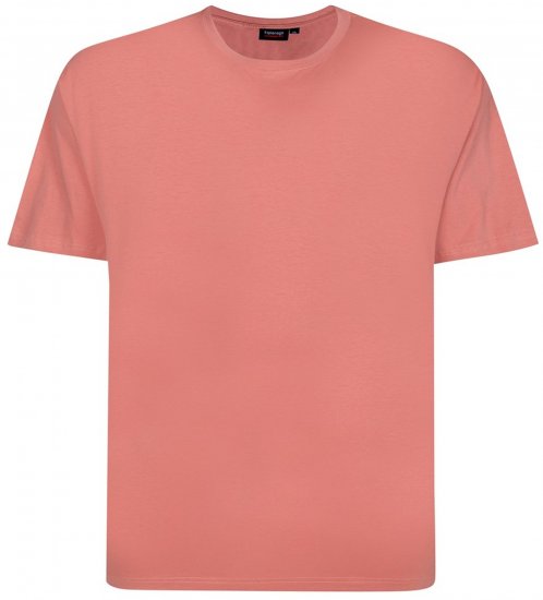 Espionage T015 Plain T-Shirt Coral - Тениски - мъжки тениски големи размери