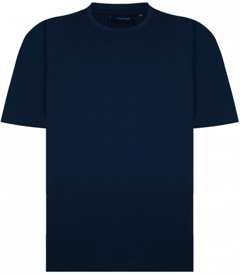 Espionage T015 Plain Crew Neck T-Shirt Navy - Тениски - мъжки тениски големи размери