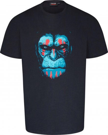 Espionage T415 Chimp Printed T-Shirt Navy - Тениски с щампа - Тениски с щампа големи размери