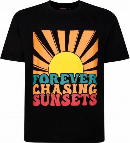 Espionage T421 Chasing Sunset Printed T-Shirt - Тениски - мъжки тениски големи размери