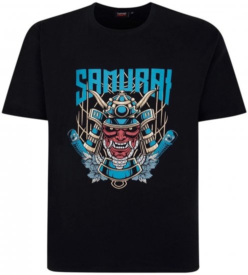 Espionage T429 Samurai Printed T-Shirt Navy - Тениски с щампа - Тениски с щампа големи размери