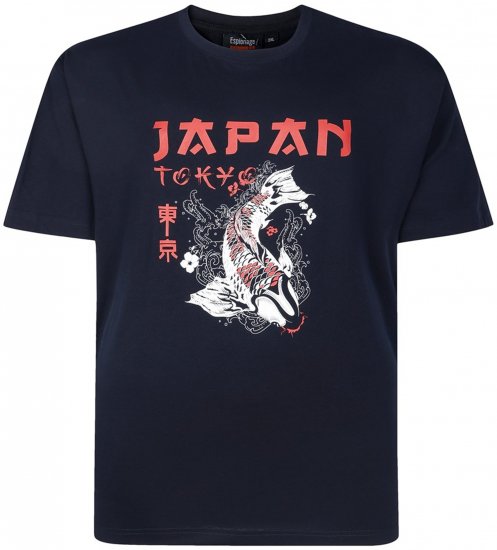 Espionage T437 Japan T-Shirt Black - Тениски - мъжки тениски големи размери