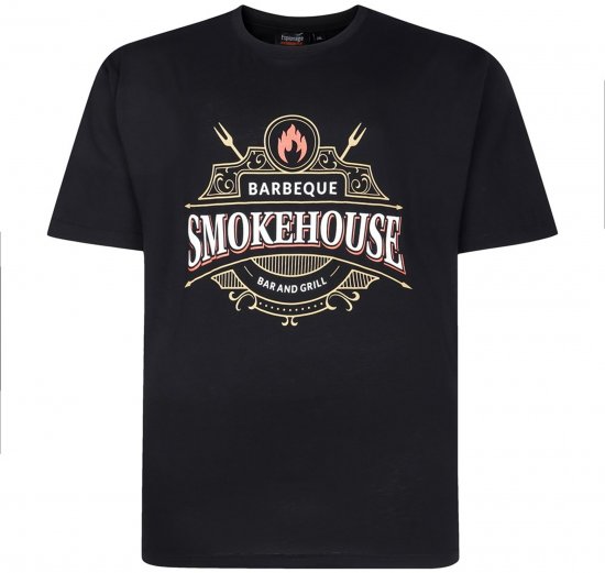 Espionage T437 Smokehouse Printed T-Shirt Black - Тениски с щампа - Тениски с щампа големи размери