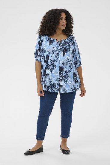 Kaffe Curve Aliana Tunic Blue Flower Animal - Туники - 