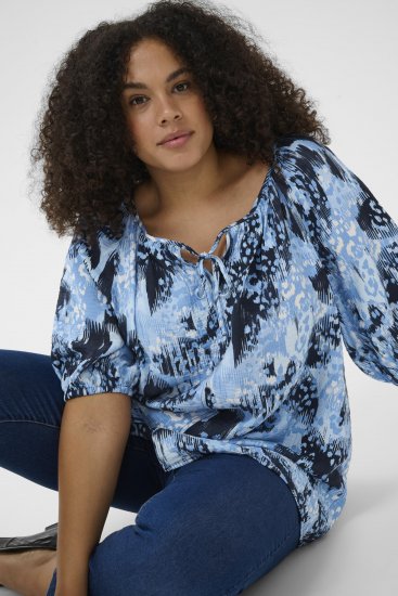 Kaffe Curve Aliana Tunic Blue Flower Animal - Туники - 