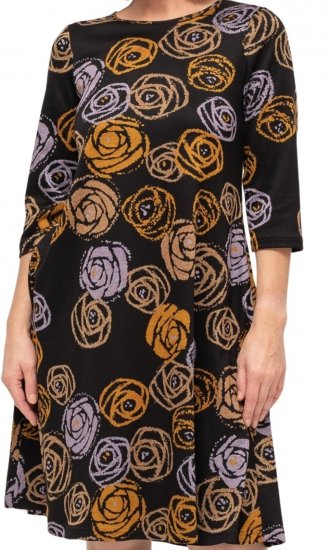 Scandinavian Caramel Flower Petals Dress Lavender and Orange - ДАМСКИ ДРЕХИ 40-66 - 