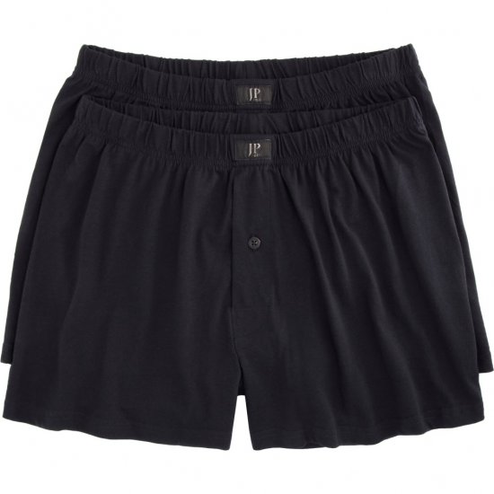 JP1880 Boxers OEKO-TEX Soft Stretch Black - Бельо & Бански шорти - Мъжко бельо големи размери