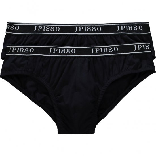 JP1880 Briefs Stretch Cotton 2-Pack Black - Бельо & Бански шорти - Мъжко бельо големи размери