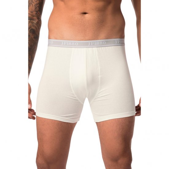 JP1880 Boxershorts Flexnamic OEKO-TEX Mid 2-Pack Grey/Off-White - Бельо & Бански шорти - Мъжко бельо големи размери