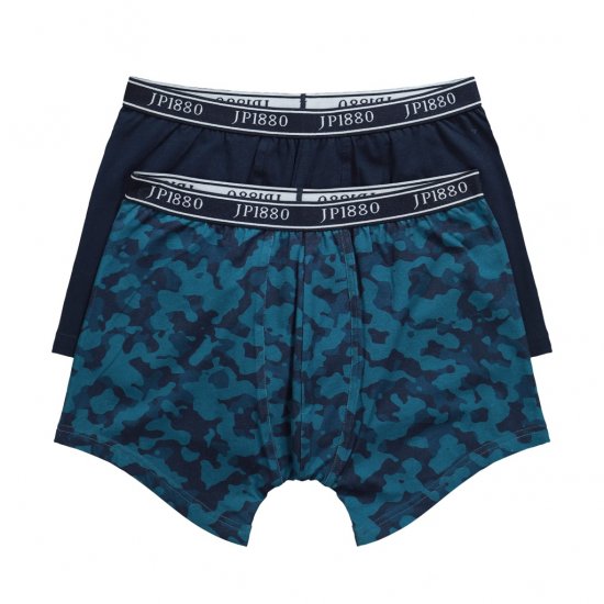 JP1880 Boxershorts Flexnamic OEKO-TEX Mid 2-Pack Blue - Бельо & Бански шорти - Мъжко бельо големи размери