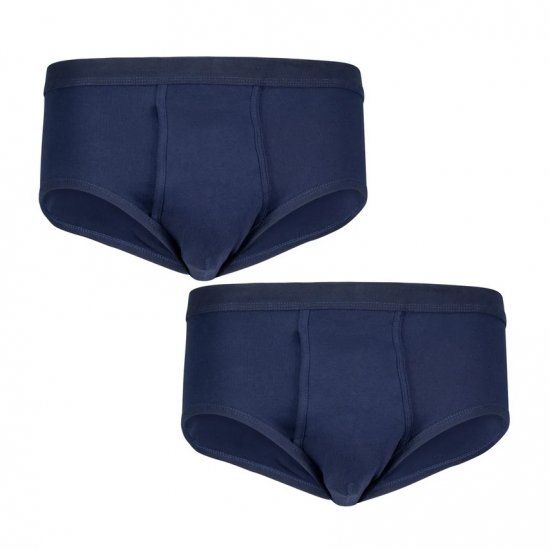 Adamo Royal Ribbed Briefs 2-Pack Navy - Бельо & Бански шорти - Мъжко бельо големи размери
