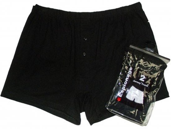 Espionage U001 2-Pack Boxershorts Black/White - Боксерки - мъжки боксерки големи размери