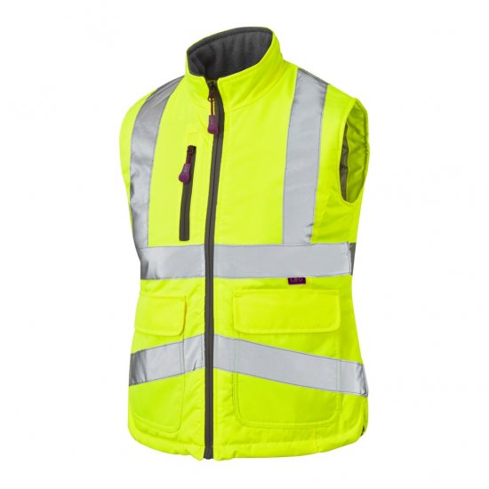 Leo Sandymere EcoViz Women's Bodywarmer Yellow - Работно облекло - 