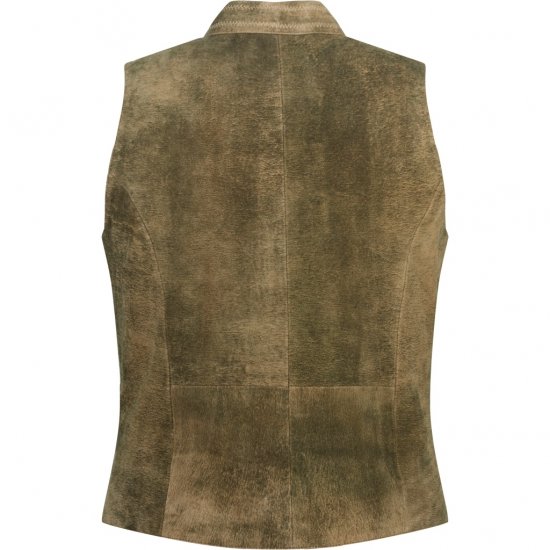 JP1880 Vest Goat Suede Traditional Moss Green - Празнично облекло - Празнично облекло – За да празнувате стилно и удобно