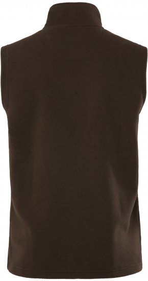 JP1880 Fleece Vest Stand-up Collar Brown - Якета - мъжки якета големи размери