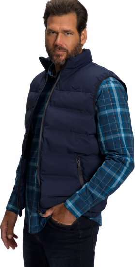 JP1880 Quilted Gilet Stand-up Collar Navy - Якета - мъжки якета големи размери