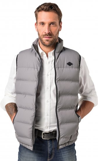 JP1880 Quilted Vest Outdoor Stand-up Collar Grey - Якета - мъжки якета големи размери