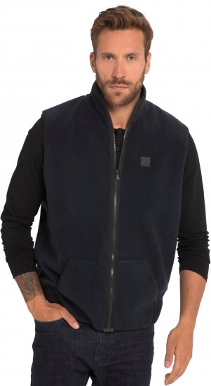 JP1880 Fleece Gilet Stomach Fit Navy - Якета - мъжки якета големи размери