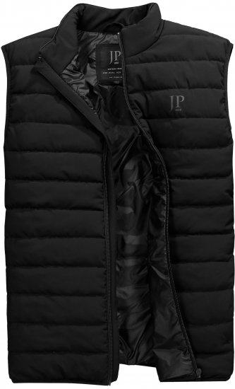 JP1880 Quilted Gilet Stand-Up Collar Black - Якета - мъжки якета големи размери