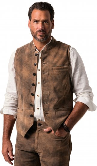 JP1880 Vest Traditional Cowhide Brown - Всички дрехи - Дрехи 2XL-14XL